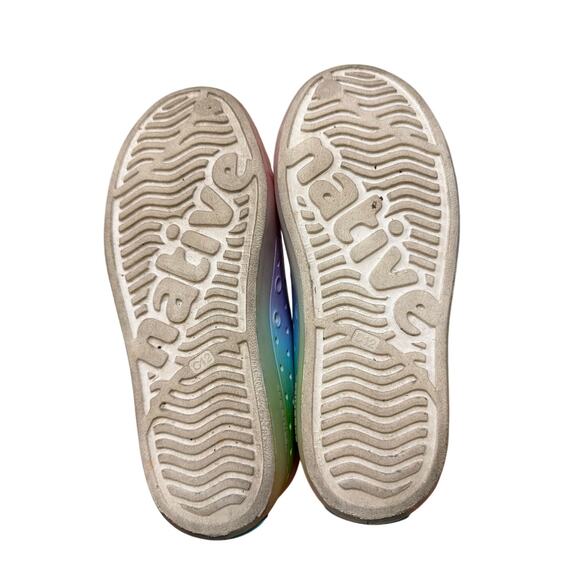 Native Kids Jefferson Sugarlite Shoes Translucent/Rainbow Blur Toddler Size 12 - Picture 5 of 6